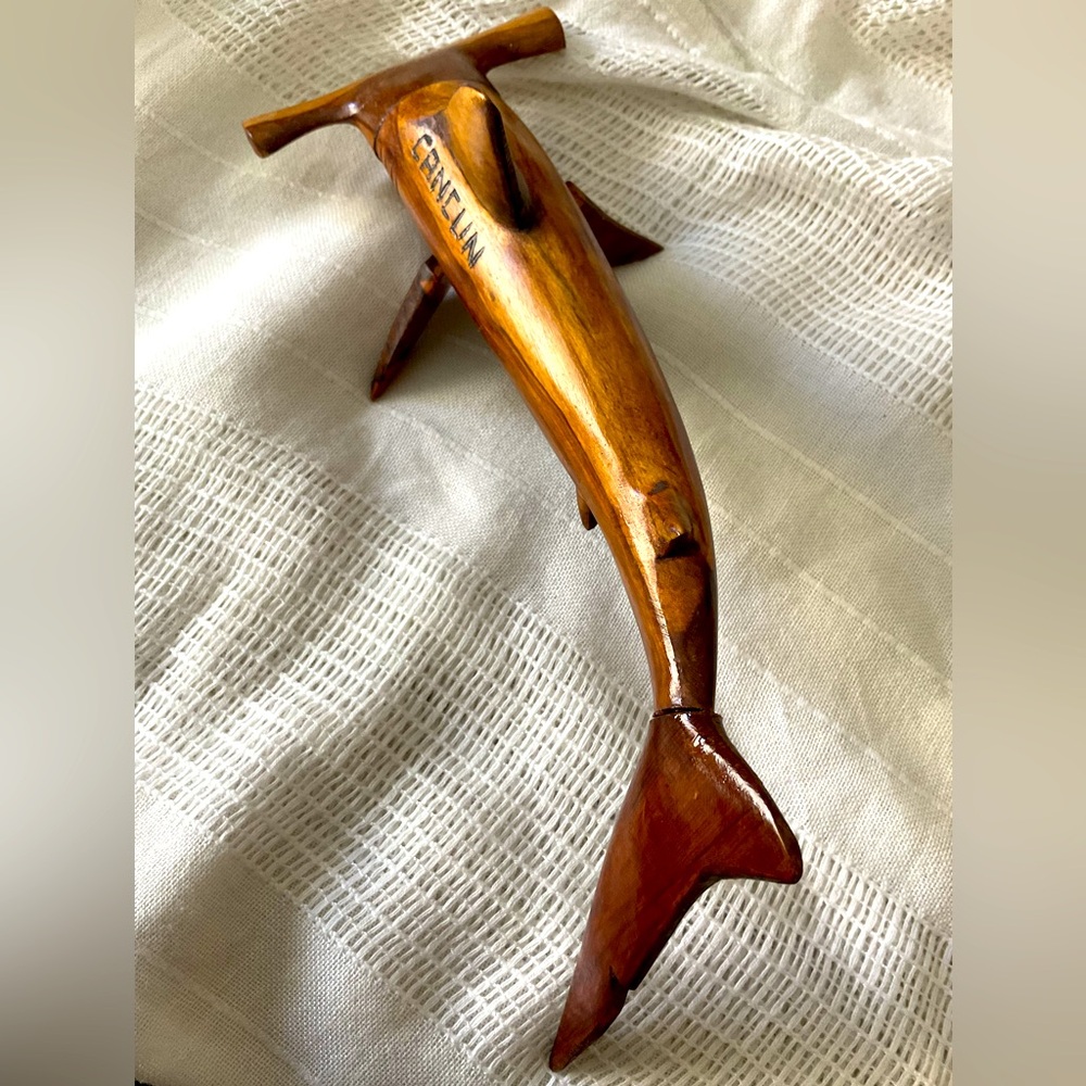 Handmade in Mexico Artisan Wooden Fish Sculpture. One Size.